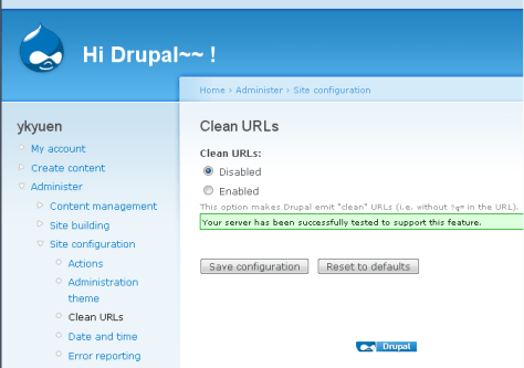 Enable Clean URLs Enable Clean URLs