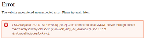 drupal-mariadb-error